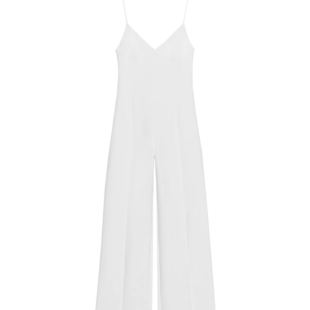 Zara White Wide Leg Jumpsuit